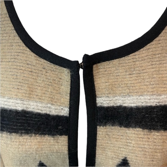 LUCKY BRAND Wool Aztec Tan & Black Ponco, NWT, O/S - Picture 9 of 11
